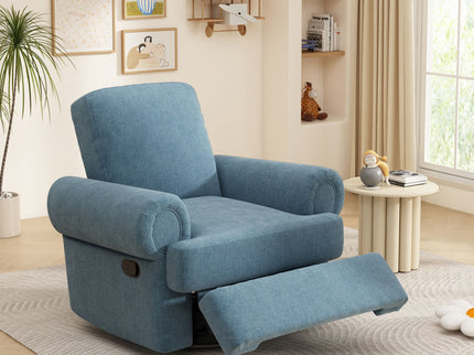Manual Swivel Recliner Rocker Chair With Adjustable Backrest