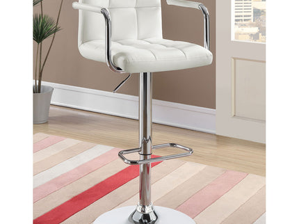 Letitia - Adjustable Height Bar Stool - White