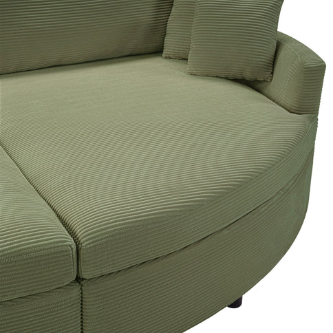 Oversized Double Chaise Lounge Sofa With USB Ports
