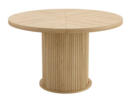 Roman Column Round Dining Table With Double Layer Storage - Wood