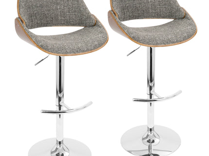 Fabrizzi - Mid Century Modern Adjustable Barstool With Swivel (Set of 2)