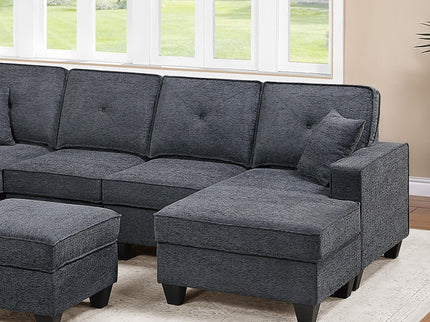 5 Piece Sectional Set With USB Port And Ottoman