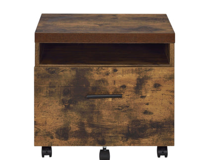 Bob - File Cabinet - Weathered Oak / Black