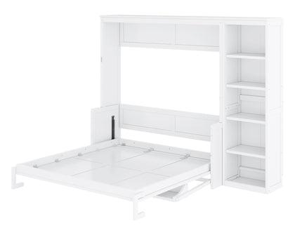 Sturdy Murphy Bed With Desk And Bookshelf