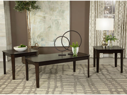 Amaro - 3 Piece Coffee And End Table Set - Dark Brown