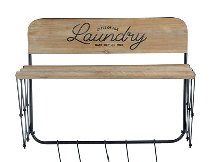 Laundry Rack With Accordion Design - Brown / Black - Black Brown