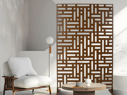 Decorative Freestanding Metal Privacy Screen For Indoor & Outdoor Use