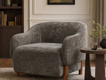 Modern Accent Chair With Recessed Arms And Tight Back
