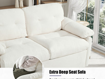 Convertible Pull Out Sofa Bed Queen Size, 3 In 1 With Side Storage
