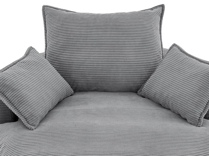 360° Swivel Accent Barrel Chair With Dual Layer Cushion And 3 Removable Pillows