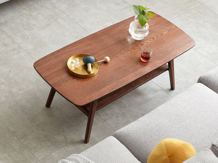 Low Coffee Table With Storage Shelf