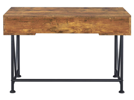 3 Drawer Writing Desk With Handles - Brown
