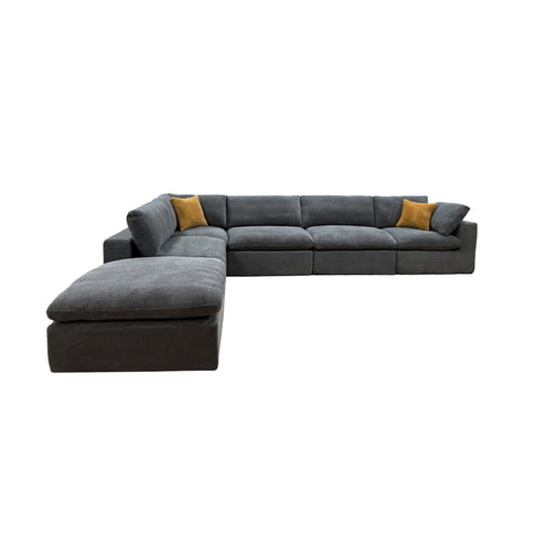Custom Configuration Modular Sectional & Toss Pillows
