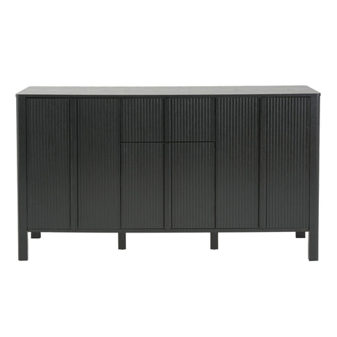 Colored Fluted Sideboard With 3 Doors And 1 Drawer