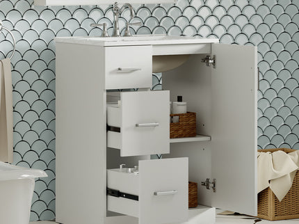 Bathroom Vanity With Under Mount Sink, 2 Drawers And Soft Closing Door