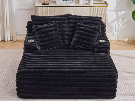 Oversized Chaise Lounge Chair Indoor With Pillows For Living Room