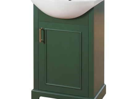 20" Bathroom Vanity With Bulged Sink, Freestanding Single Vanity Set, Soft Close Door
