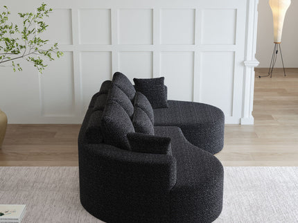 Curved Oversized Sectional Sofa With Extra Deep Seat