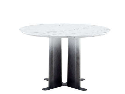 Round Dining Table With Cross Base, Modern Home Furniture