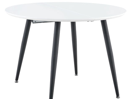 Pull Out Dining Table, Round Design - White