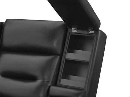 Sinai - Power Recliner With Dual Adjustment - Black