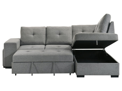 Atkinson - Sleeper Sectional Sofa With Lift Top Chaise - Gray