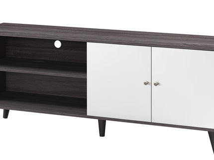 Amidon - TV Stand, With 2 Storage Shelves And 1 Cabinet