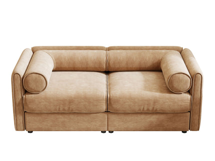 Stylish Sofa With Storage Seat And Cylindrical Backrest