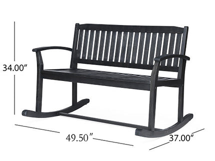Baxter - Rocking Loveseat - Dark Gray
