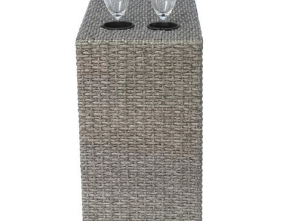 2 Person Wicker Conversation Set With Cushions, Weather Resistant