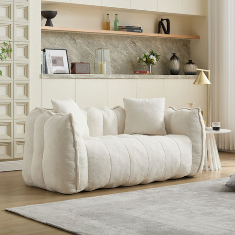 Cozy Beanbag Chair With High Resilience Foam Core For 2