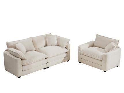 Elegant Oversized Sectional Sofa Set With Deep Seats And Flexible Layout