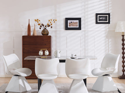 Modern Swivel Dining Chair With High Back