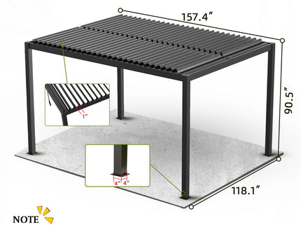 Premium Louver Pergola Aluminium Frame & Louvers