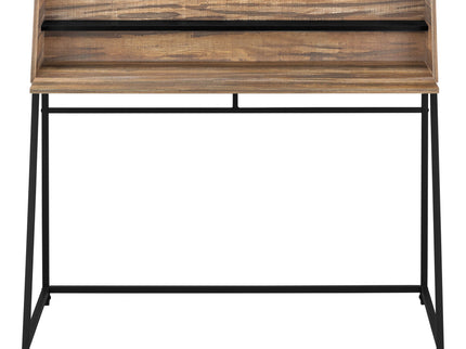 Computer Desk For Home Office, Laptop, Storage Shelves, Marble Look Contemporary & Modern