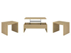 Light Brown / 3 Pc. Coffee Table, 2 End Tables