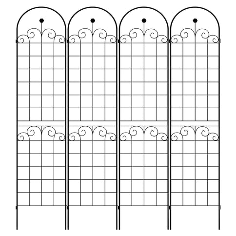 Metal Garden Trellis For Climbing Plants Outdoor Rustproof Plant Support Rose Trellis Netting Trellis