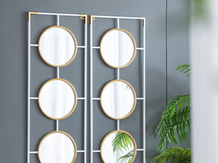 3 Mirror Piece Wall Mirror InRectangular Frame, Home Wall Decor For Bedroom Living Room