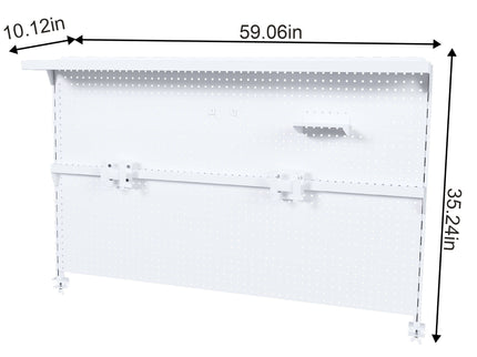 Clamp On Desk Pegboard With Single Monitor Stand