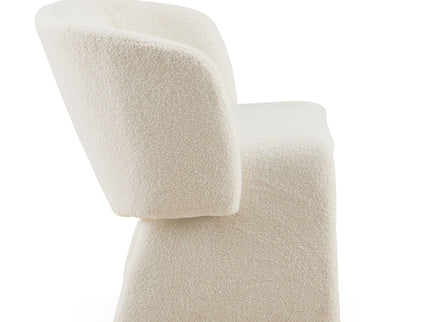 Modern Accent Chair Brown Single Sofa Chair, Upholstered Side Chair Teddy Comfy Chair For Dining Room / Bedroom / Living Room / Reception