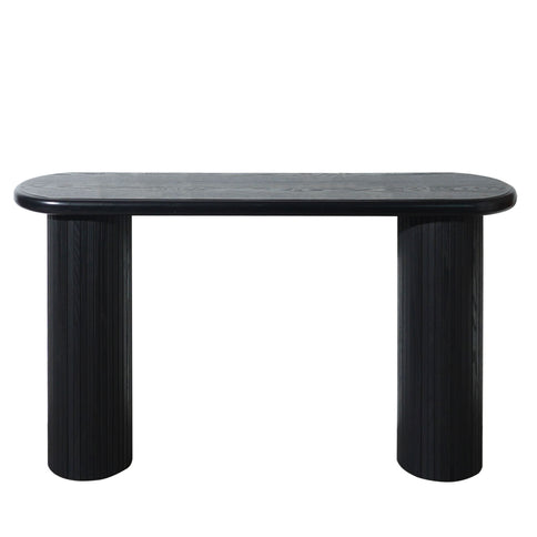 Fluted Cylinder Console Table - Black