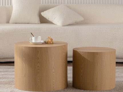 Round Nesting Coffee Table For Small Space (Set of 2)