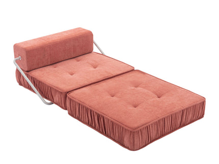Folding Sofa With Removable Back Cushion, Convertible Futon Sleeper Chair