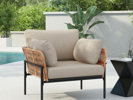 Rope Lounge Chair With Cushions For Modern Spaces
