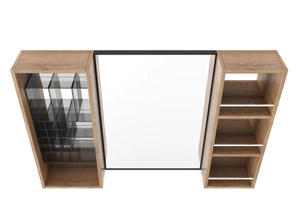 41.3" Wall Mounted Bathroom Cabinet With Storage - Imitative Oak