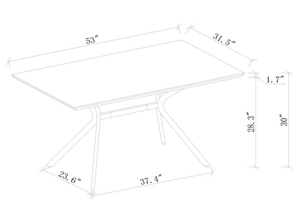 Hanover - Dining Table - Light Brown