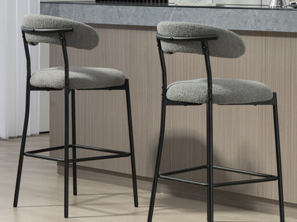 Counter Height Bar Stools With Powder Coating Base And Footrest