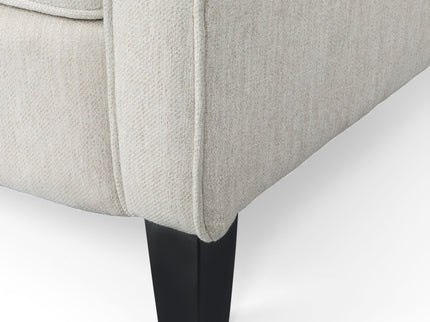 Contemporary Tufted Fabric Push Back Recliner - Beige