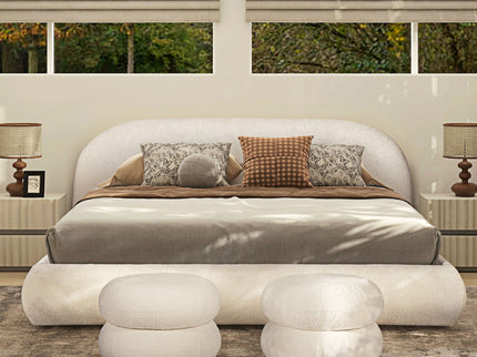 Archie Puffy Grounded - Upholstered Platform Bed