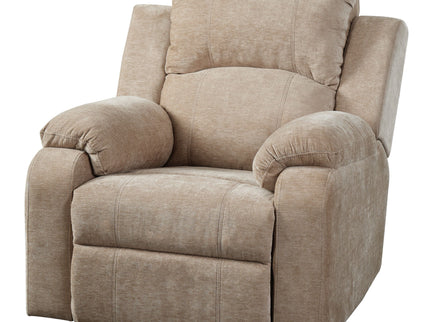 Upholstered Manual Recliner Chair With 3 Adjustable Backrest Positions